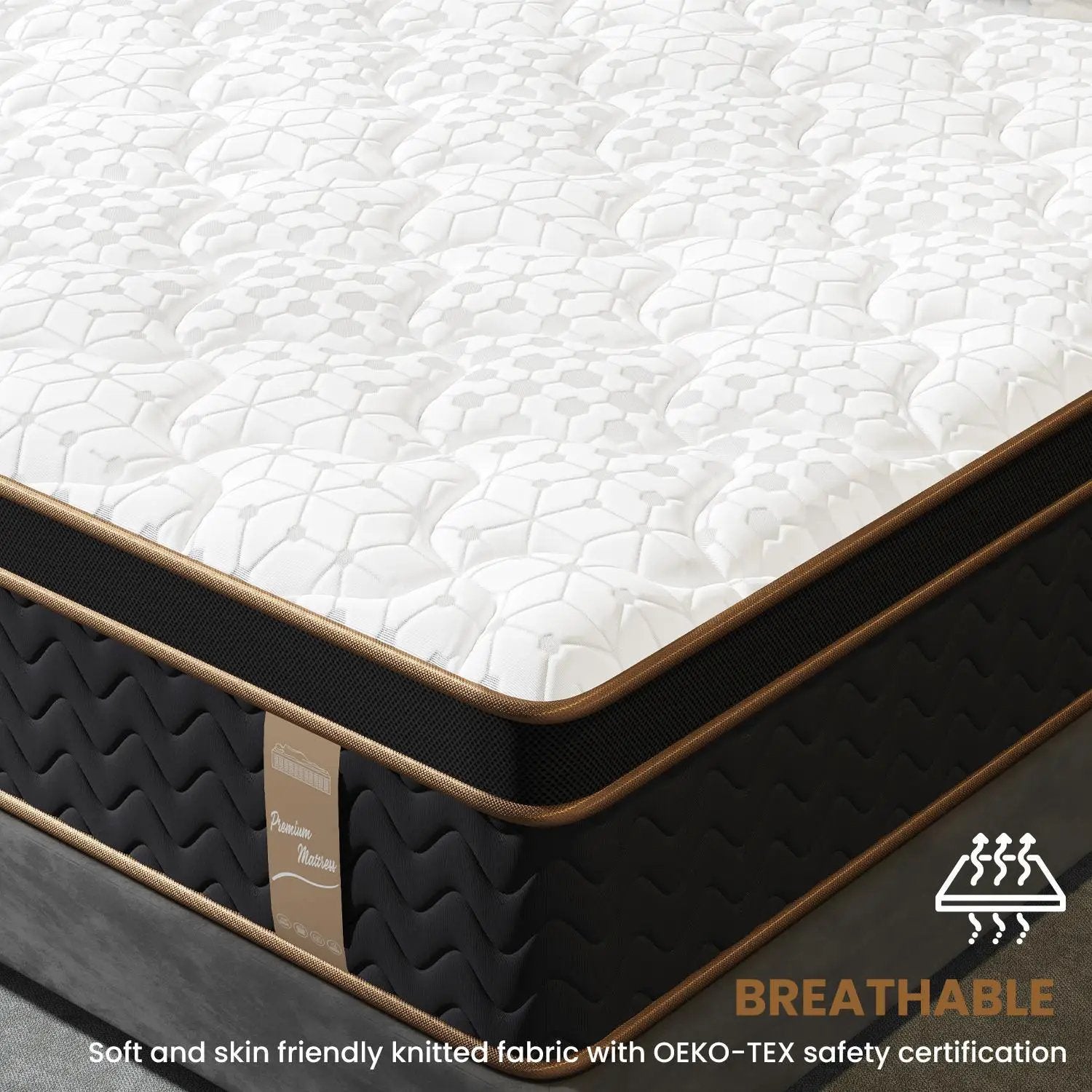 Plush Hybrid Mattresses With Gel Memory Foam, Individual Pocket Spring Motion Isolation Edge Support by HouseOfZazla