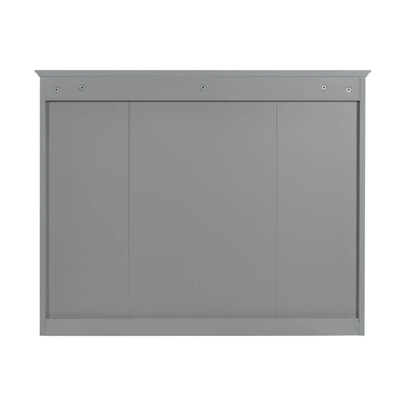 Wall Mounted Medicine Cabinet With Mirror, Storage Cabinet Featuring 6 Open Shelves And Adjustable Interior by HouseOfZazla