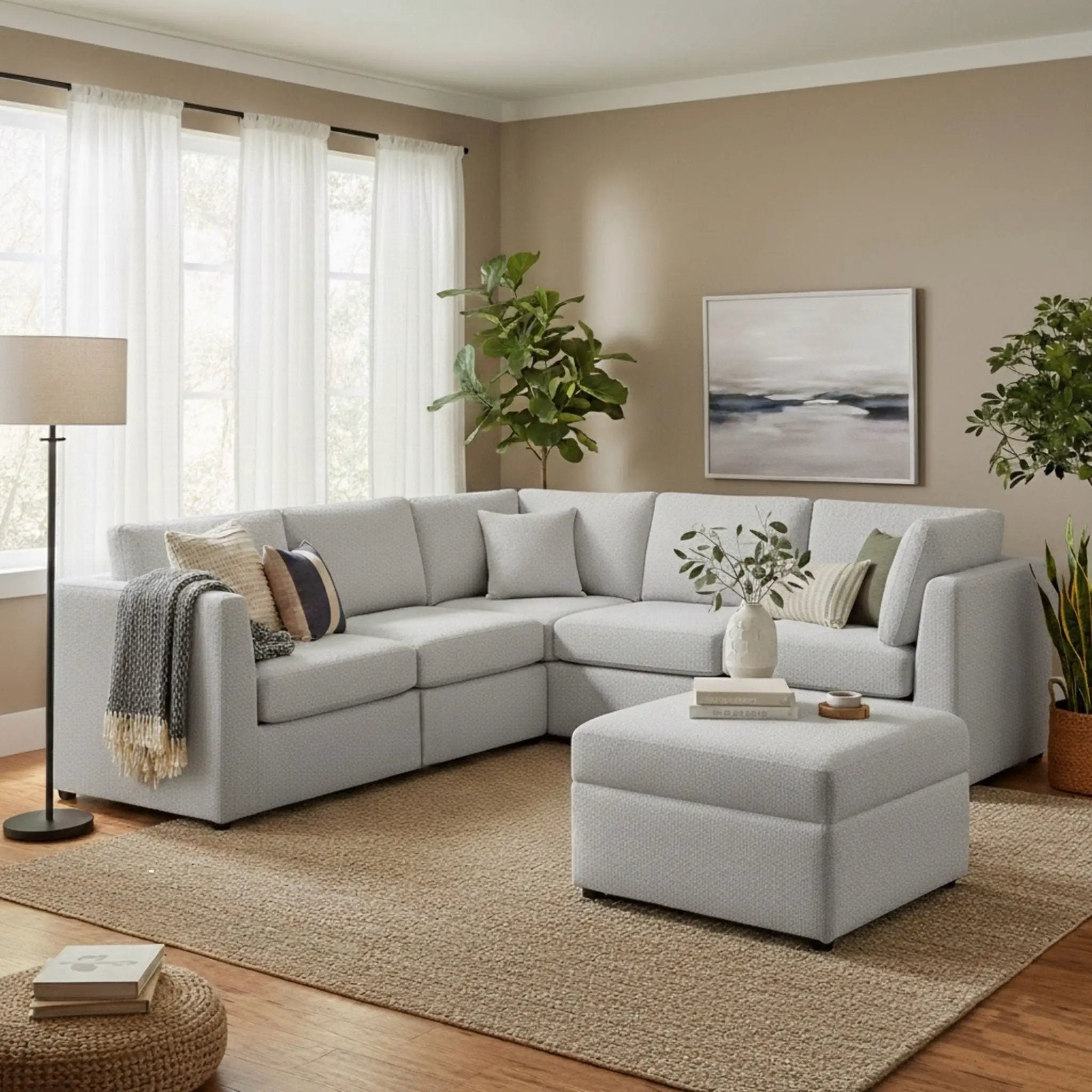 Chauncy - Sectional With Storage Ottoman by HouseOfZazla
