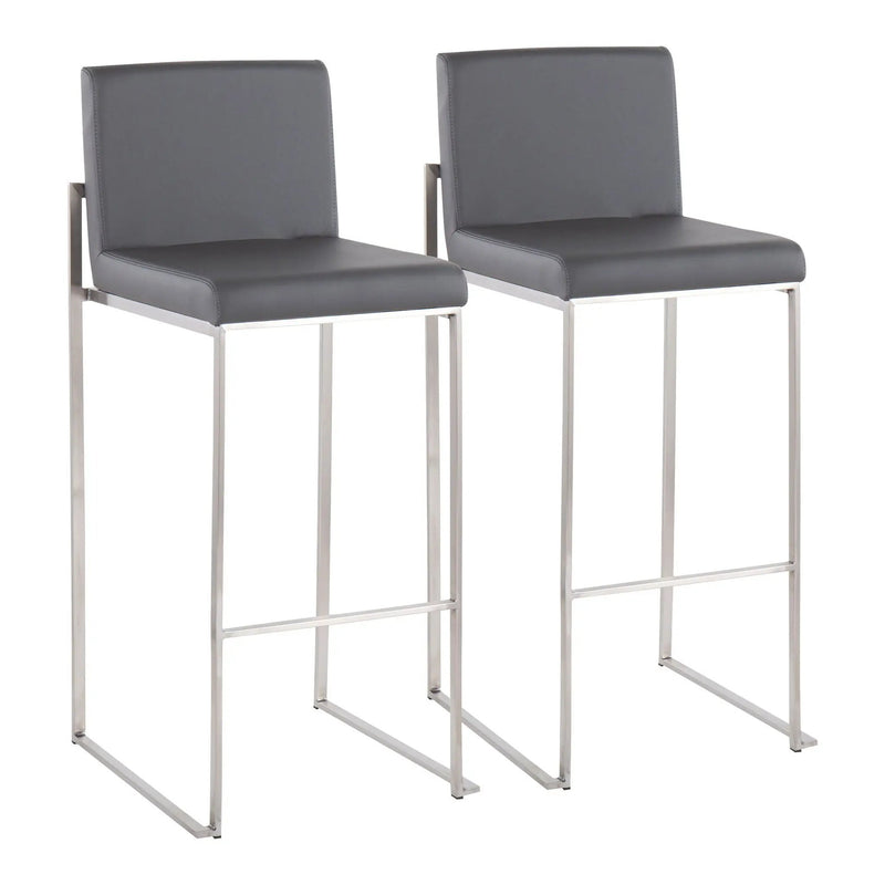 Fuji - Contemporary And Modern Elegance High Back Barstool by HouseOfZazla