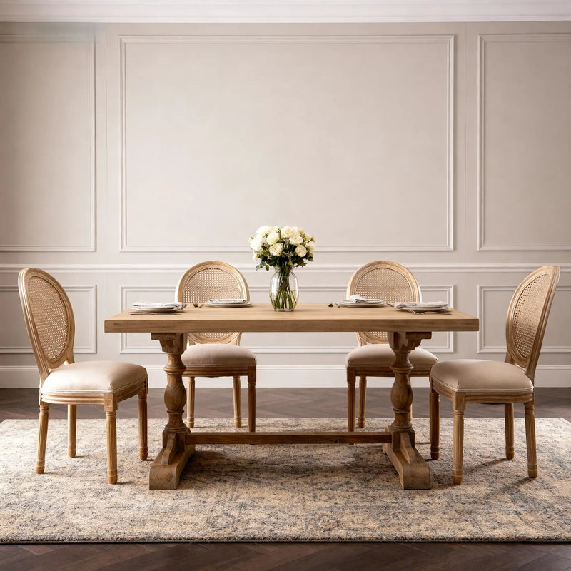 French Style Solid Wood Frame Seating for Dining by HouseOfZazla