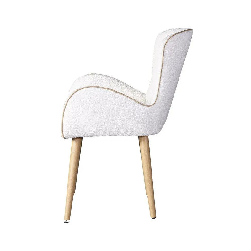 Adalynn - Side Chair (Set of 2) - Beige Boucle & Oak by Unique Piece Furniture
