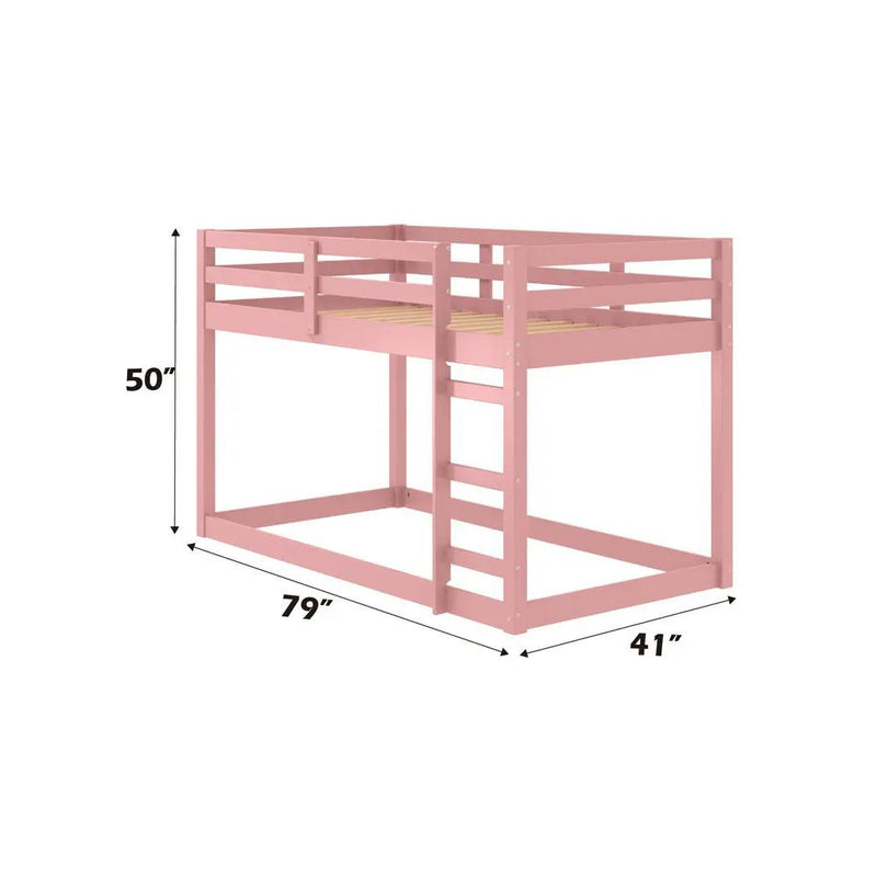 Gaston II - Twin Loft Bed - Pink by Unique Piece Furniture