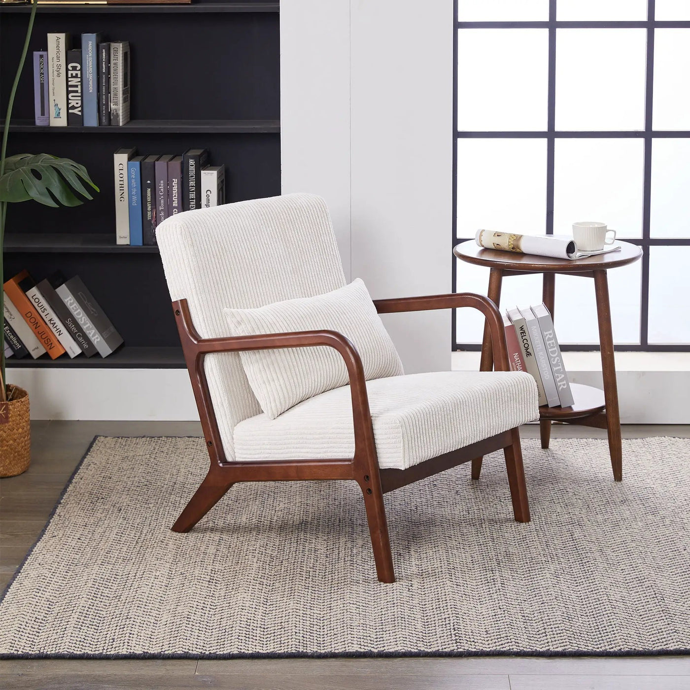 Accent Chair With Pillow And Wood Frame by HouseOfZazla