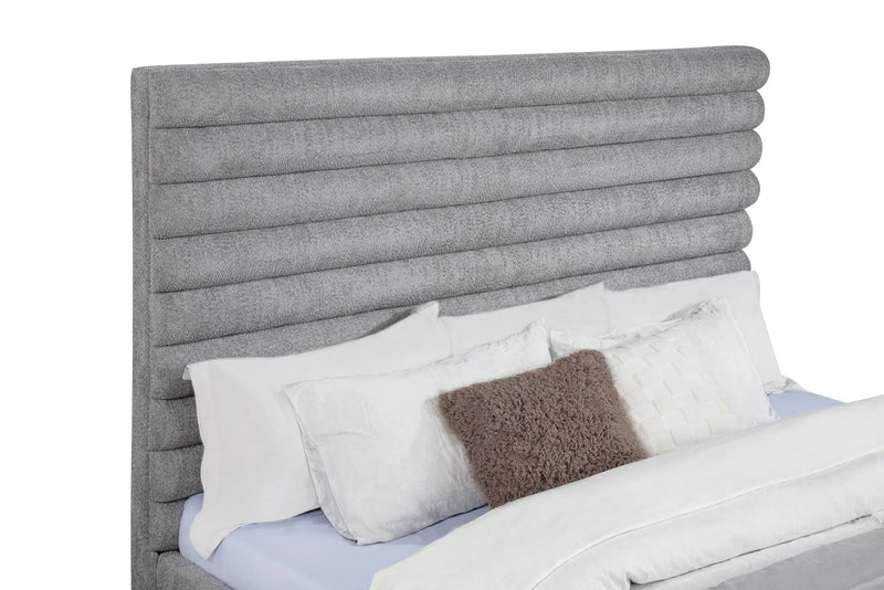 Patricia 58-inch Boucle Upholstered California King Bed Grey by Unique Piece Furniture