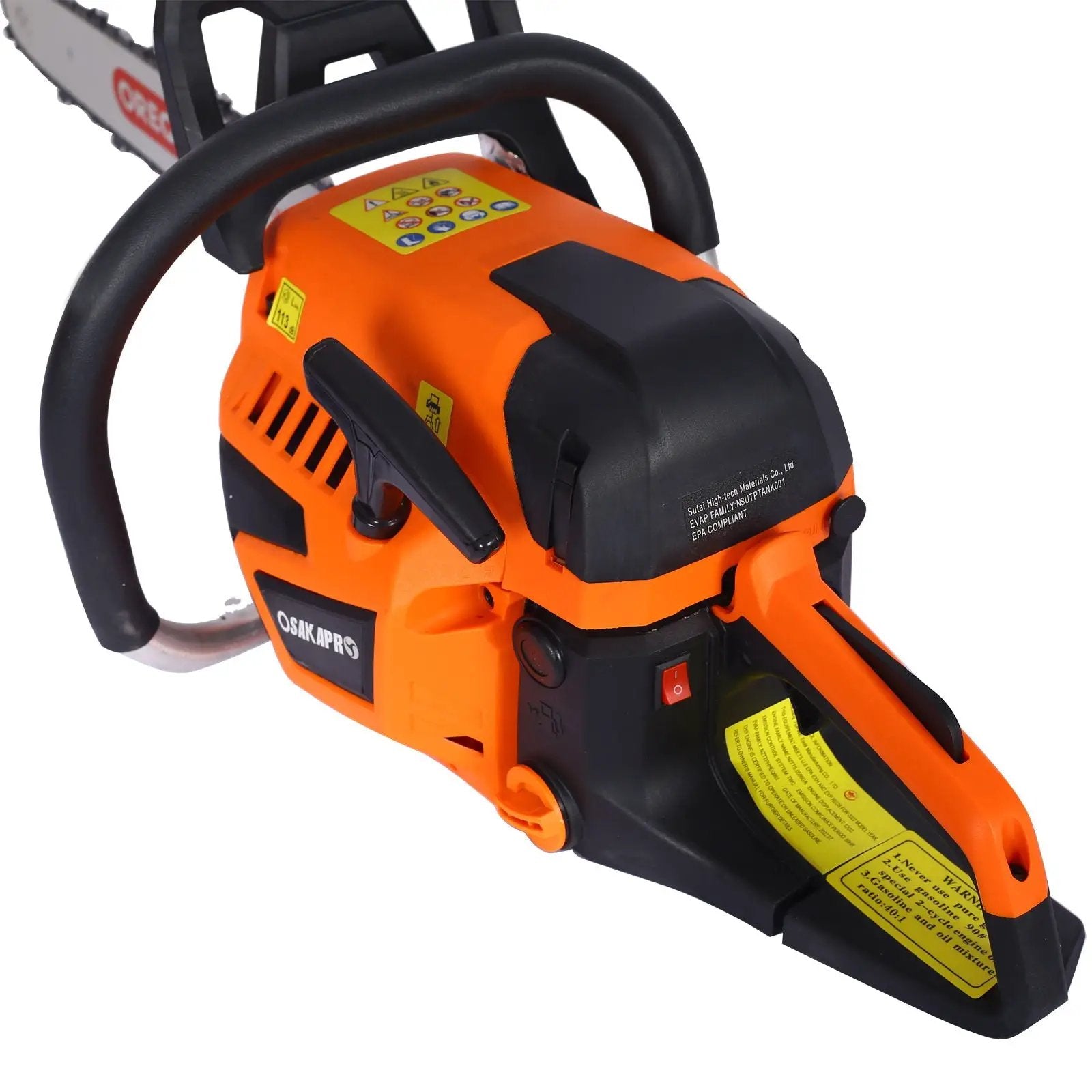 52Cc Gasoline Chainsaw With 20" Oregon Bar And Chain For Wood Cutting Plastic - Orange by HouseOfZazla