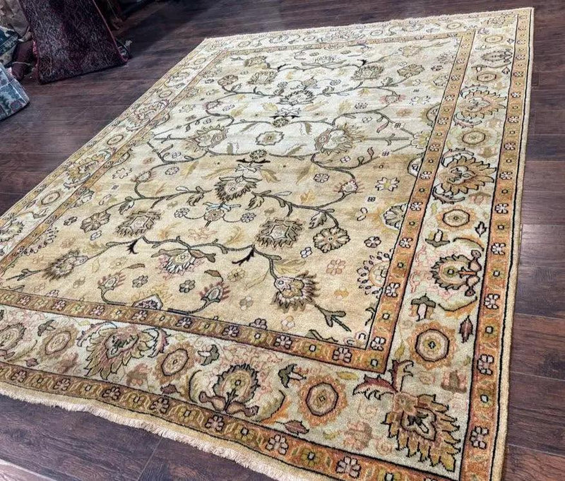 Turkish Oushak Rug 8x10, Vintage Wool Carpet by Jewel Rugs