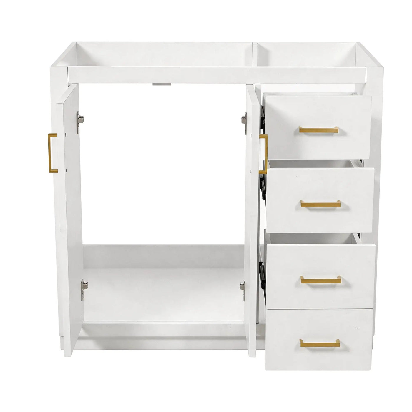 Retro Style Bathroom Vanity, 3 Drawers & Soft Closing Doors by HouseOfZazla