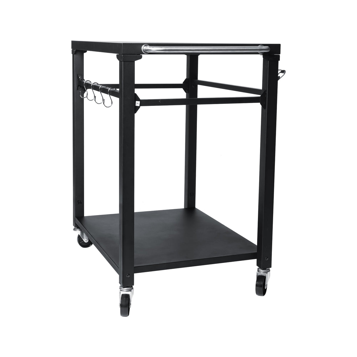 2-Tier Outdoor Grill Cart with Stainless Steel Top - Black, photo 10 of 10