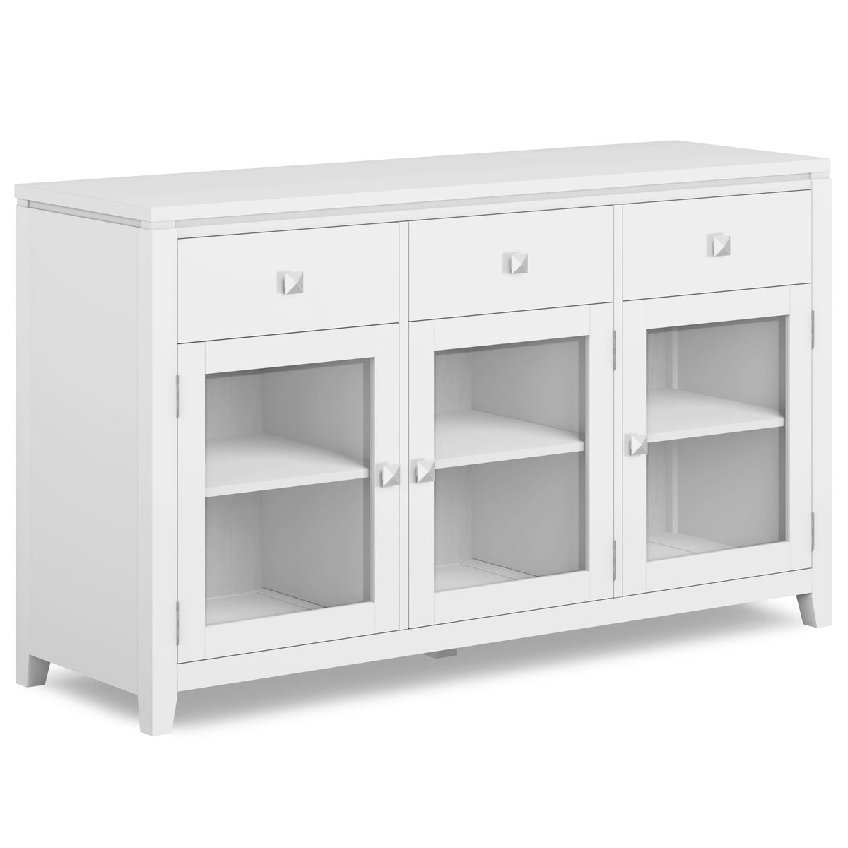 Handcrafted Sideboard Buffet with Glass Doors – Dark Brown, Light Brown, White, photo 2 of 27