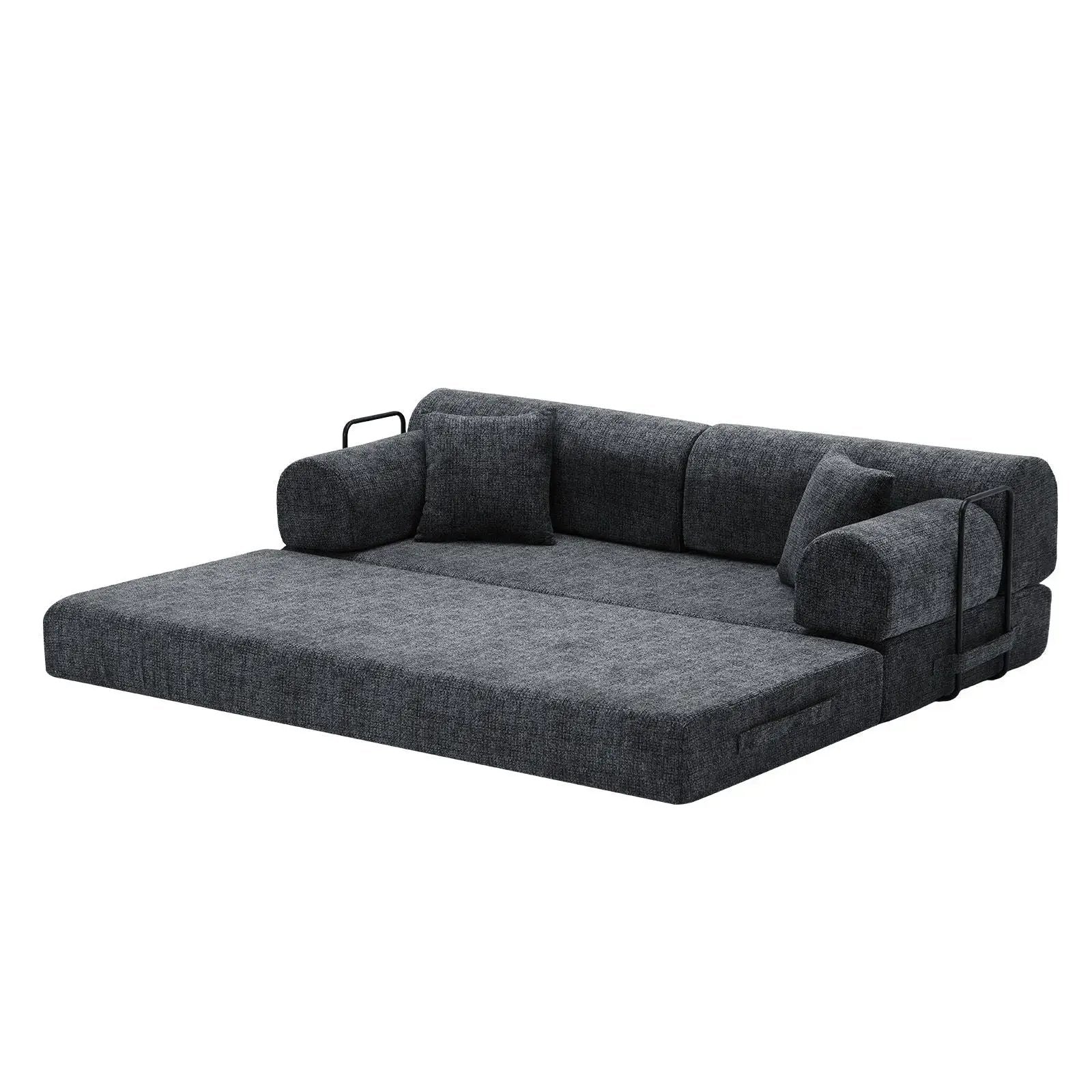 Modern 2 Tone Fabric Convertible Sleeper Sofa Bed by Unique Piece Furniture
