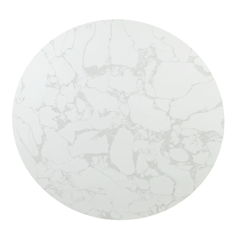 Clayten - Around Dining Table - Marble / Espresso by Unique Piece Furniture