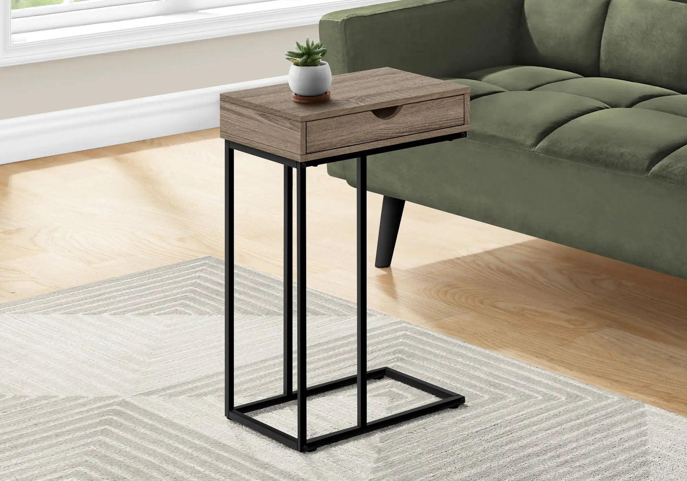 Accent Table, C-Shaped Contemporary & Modern Versatile Design by HouseOfZazla