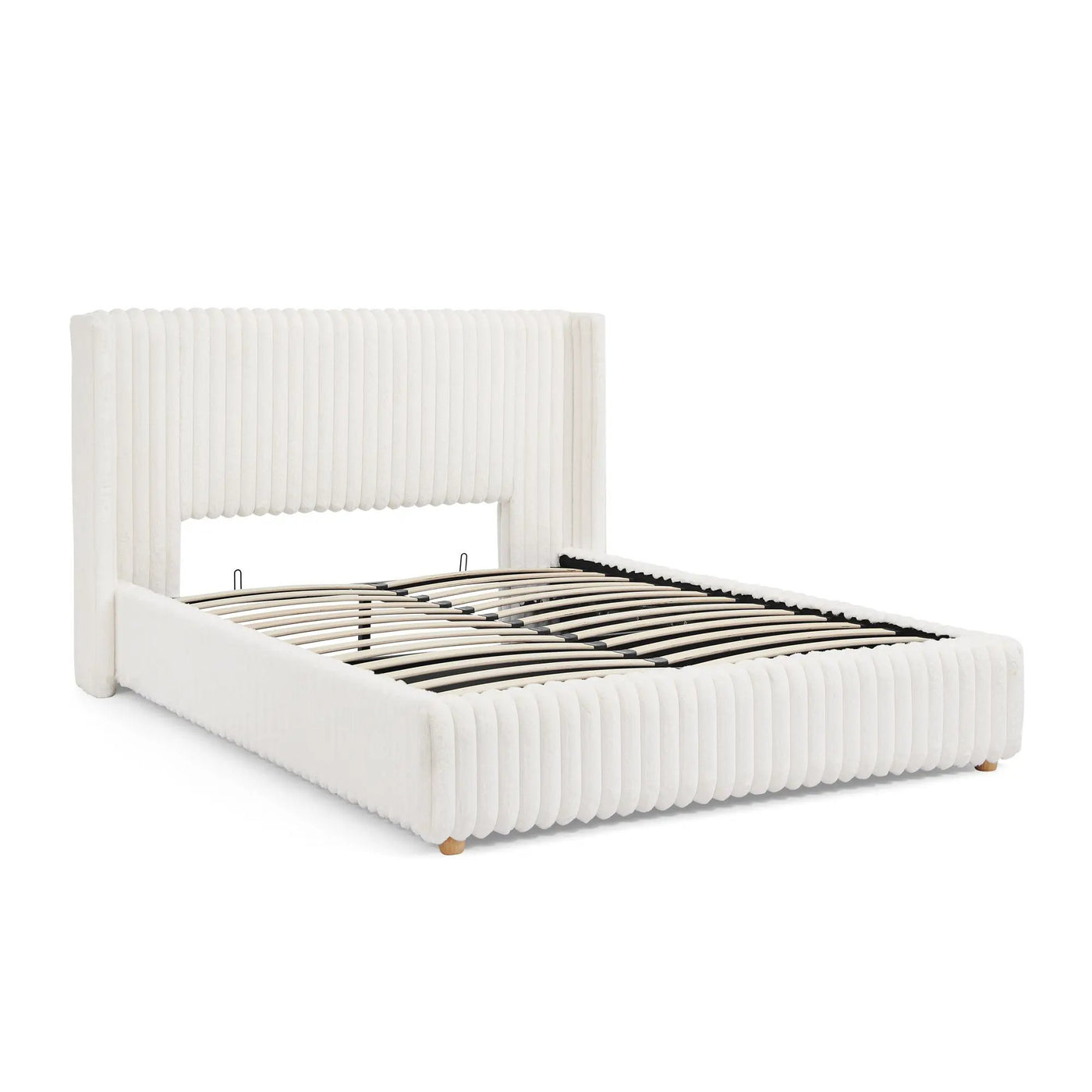 Functional Vertical Striped Bed With Gas Lift Storage by HouseOfZazla