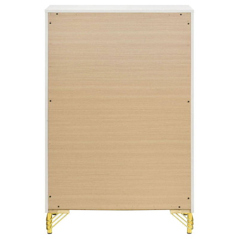 Lucia 5-drawer Bedroom Chest of Drawers White by Unique Piece Furniture