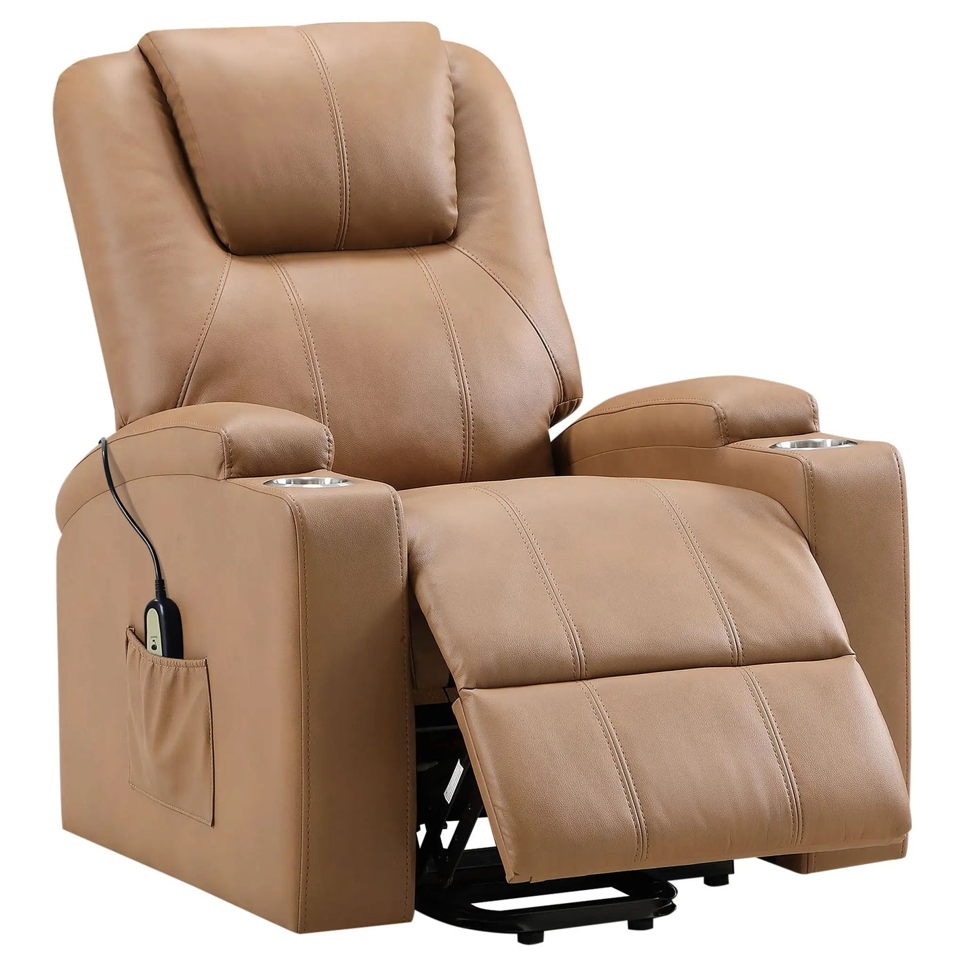 Macklin - Power Lift Massage Recliner With Heat And Dual Cupholders by Unique Piece Furniture