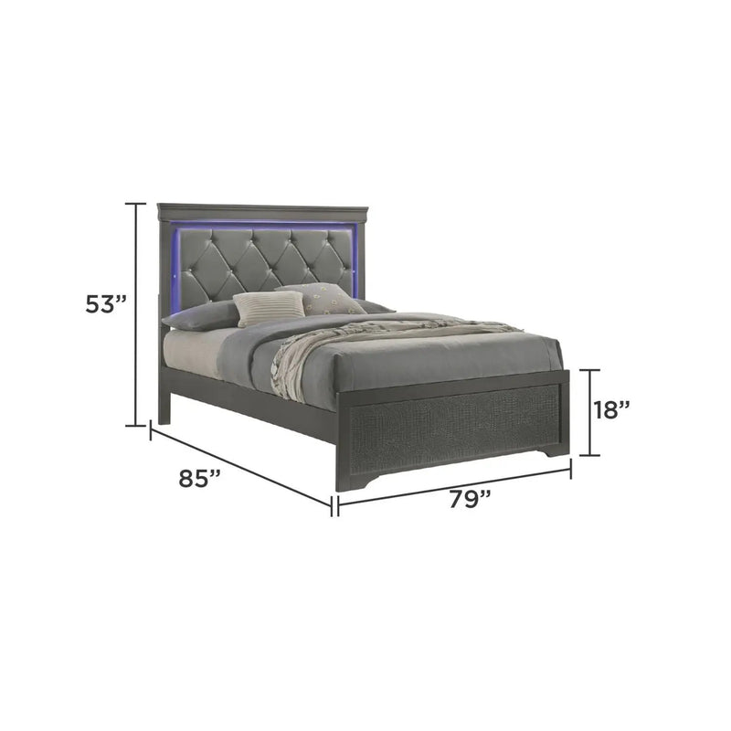 Blaze - Modern Bedroom Set With LED Headboard by HouseOfZazla
