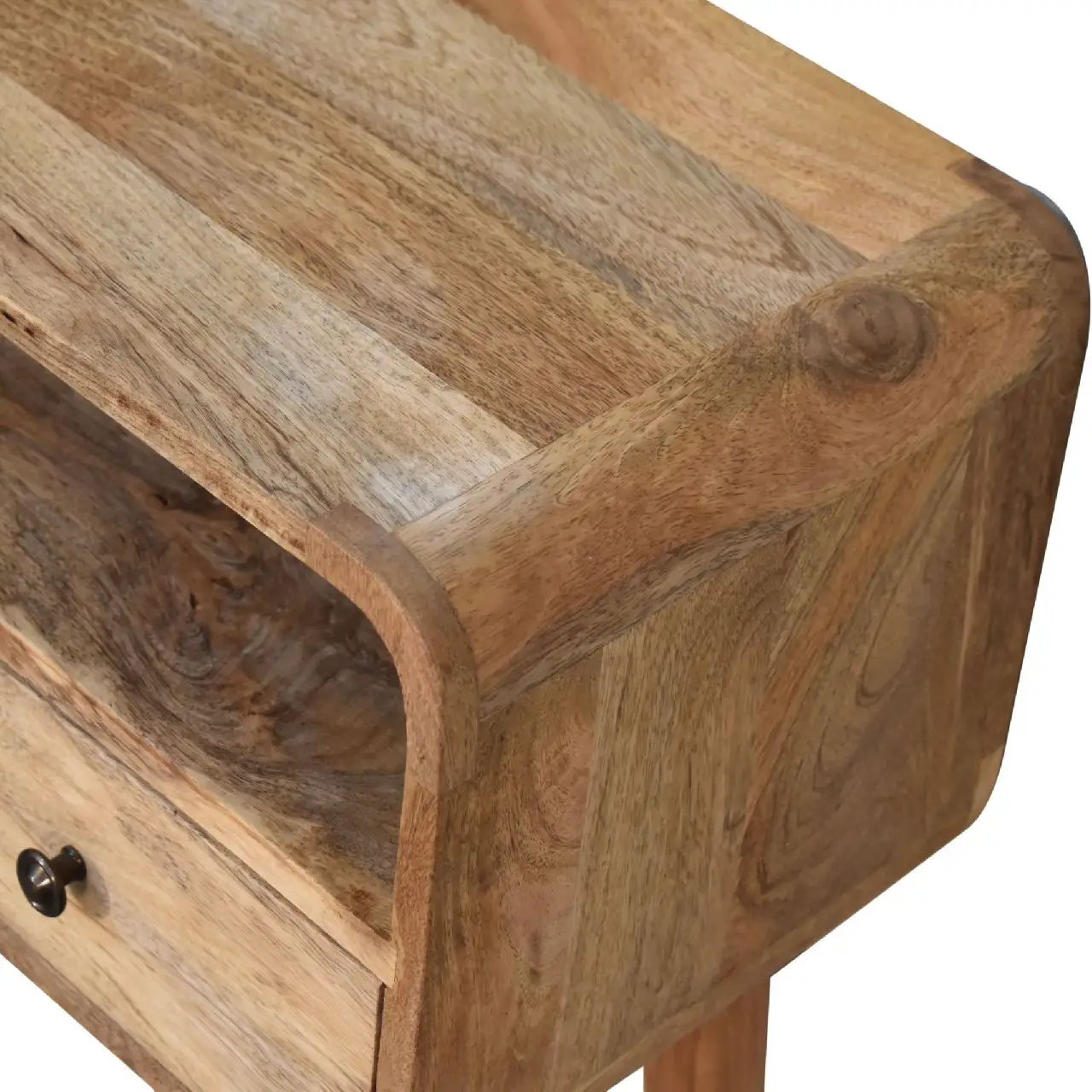 Curved Chestnut Console Table by Unique Piece Furniture