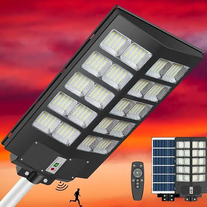 6800W Commercial Solar Street Lights Dusk to Dawn , Motion Sensor, 75000LM for Street with Remote Control by Outdoor Solar Outlet