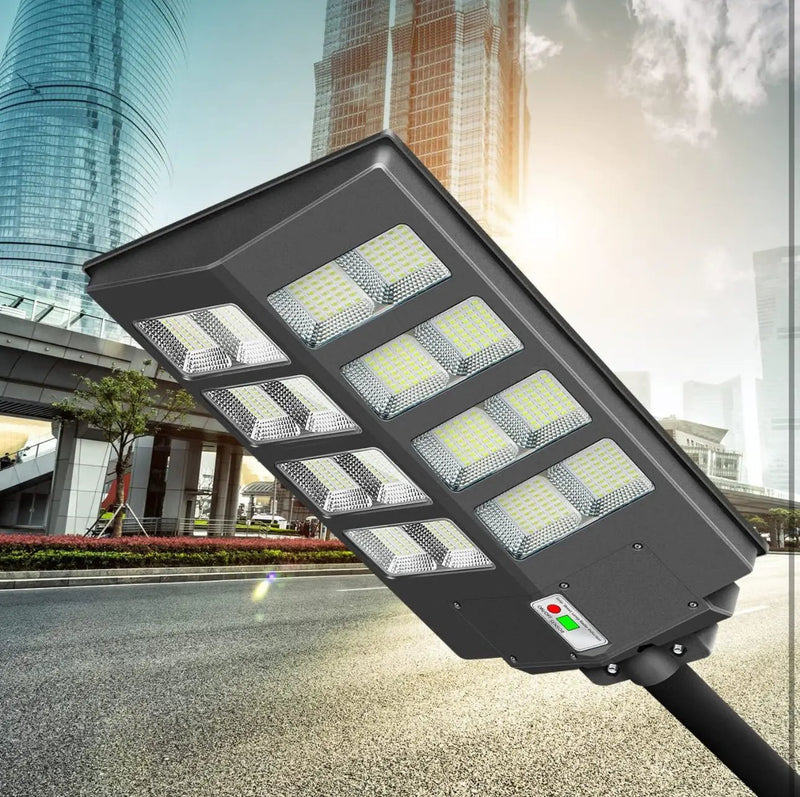 6800W Commercial Solar Street Lights Dusk to Dawn , Motion Sensor, 75000LM for Street with Remote Control by Outdoor Solar Outlet
