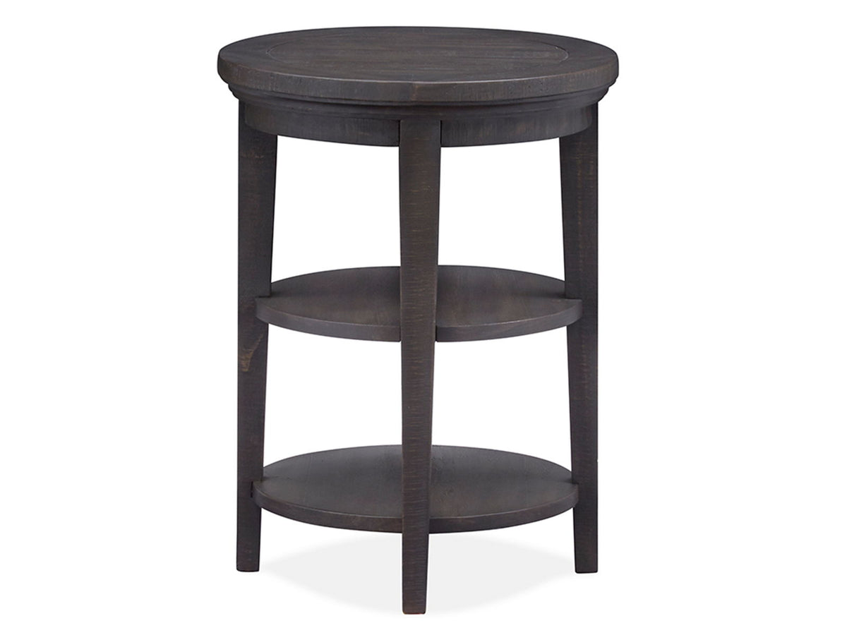 Westley Falls - Round Accent End Table - Graphite, photo 3 of 7