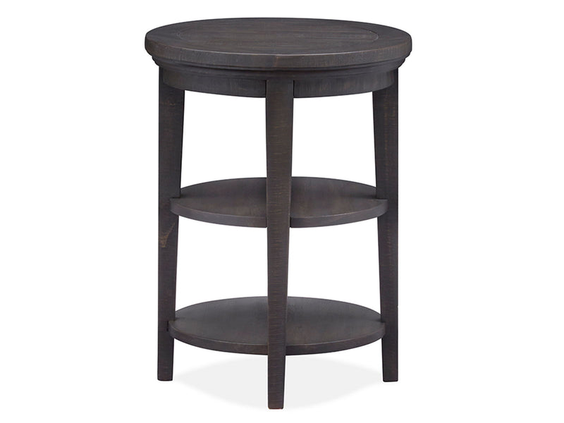 Westley Falls - Round Accent End Table - Graphite, photo 3 of 7