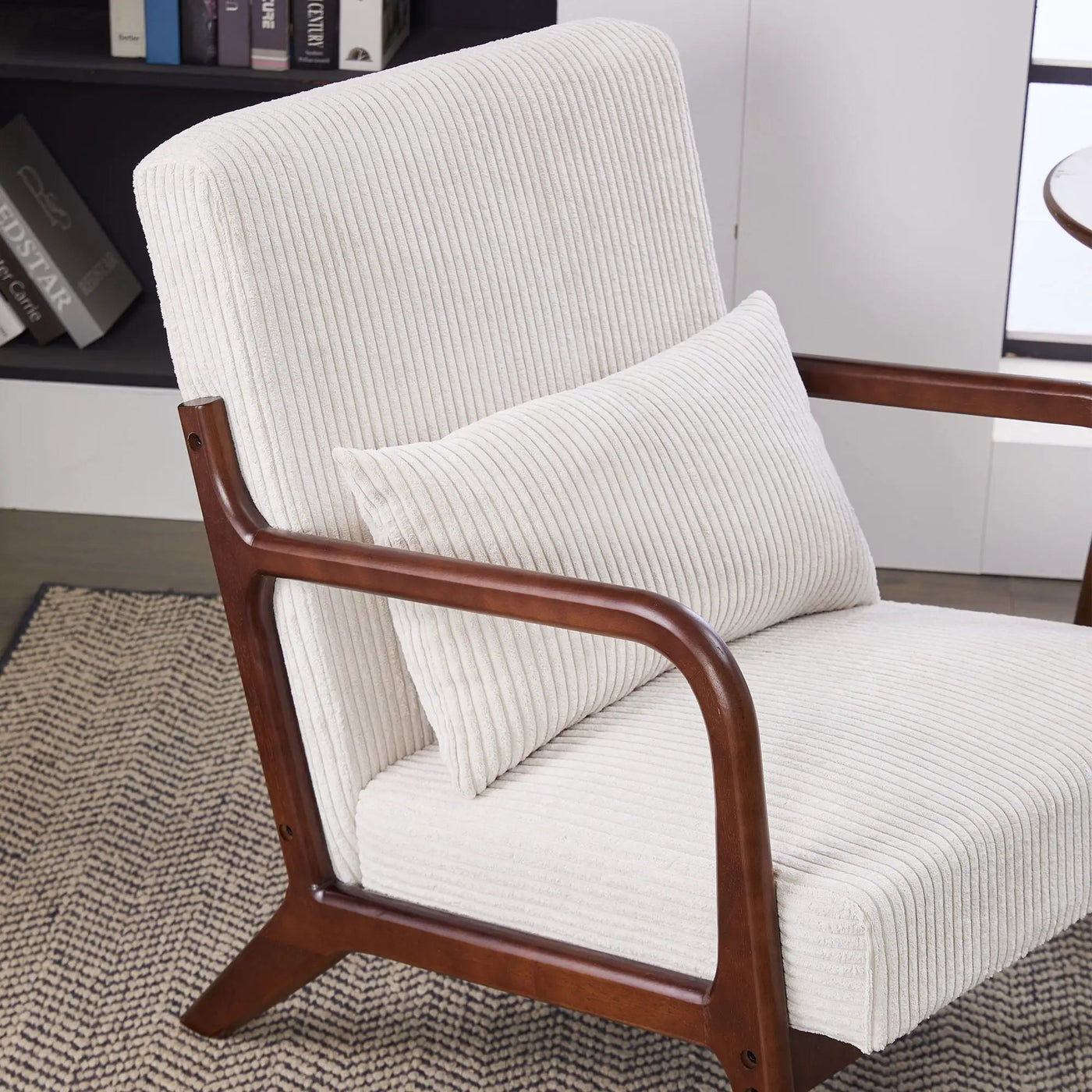 Accent Chair With Pillow And Wood Frame by HouseOfZazla