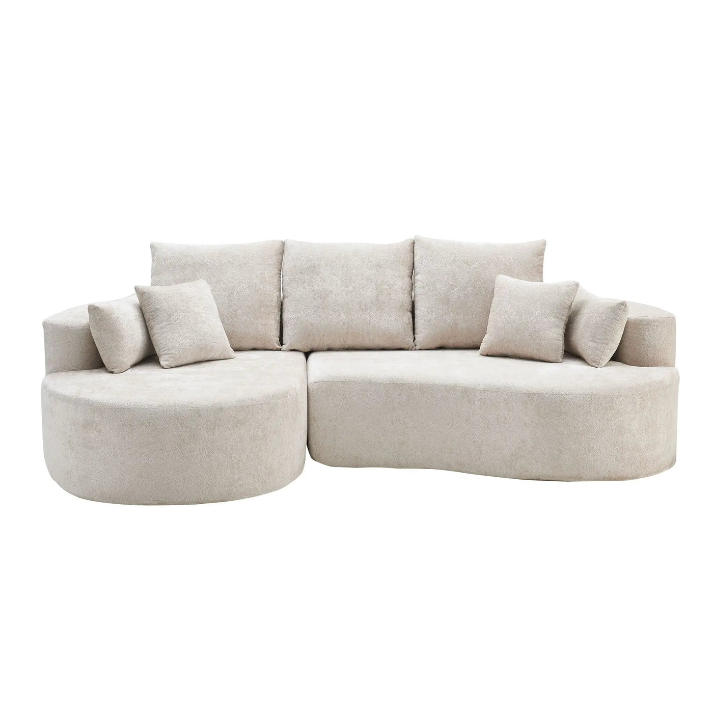 2 Piece Fabric Cloud Curved Sectional Sofa With Chaise by HouseOfZazla