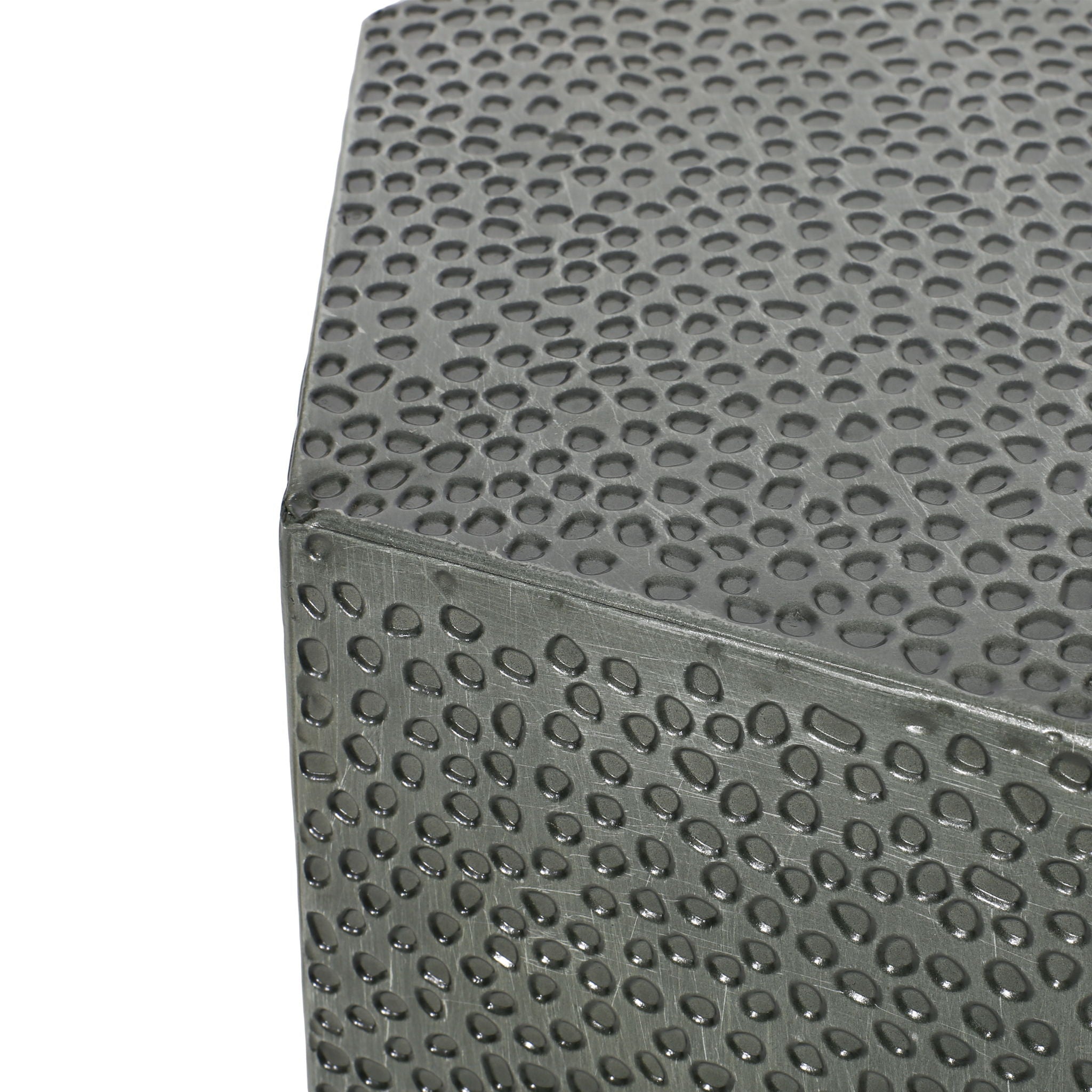 Modern Hammered Iron Geometric End Table by HouseOfZazla