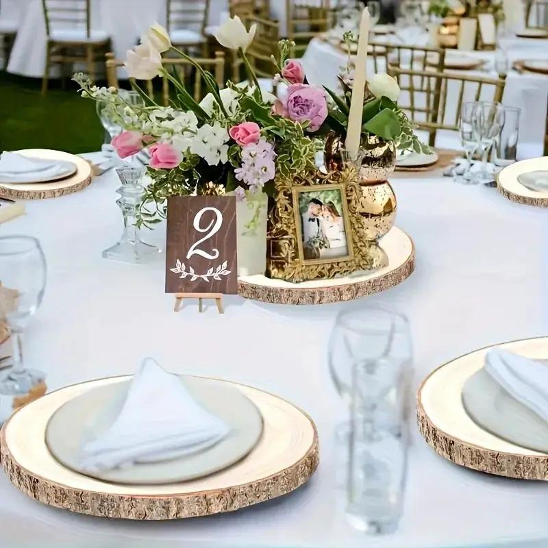 6/8/10 Pack 9-10 Inch Large Wood Slices For Centerpieces Natural Unfinished Wooden Chips For Wedding Decor Round Wood Ornaments For DIY Crafts, Candle Holder, Cake Pad, Home Decorations by House Of Avana