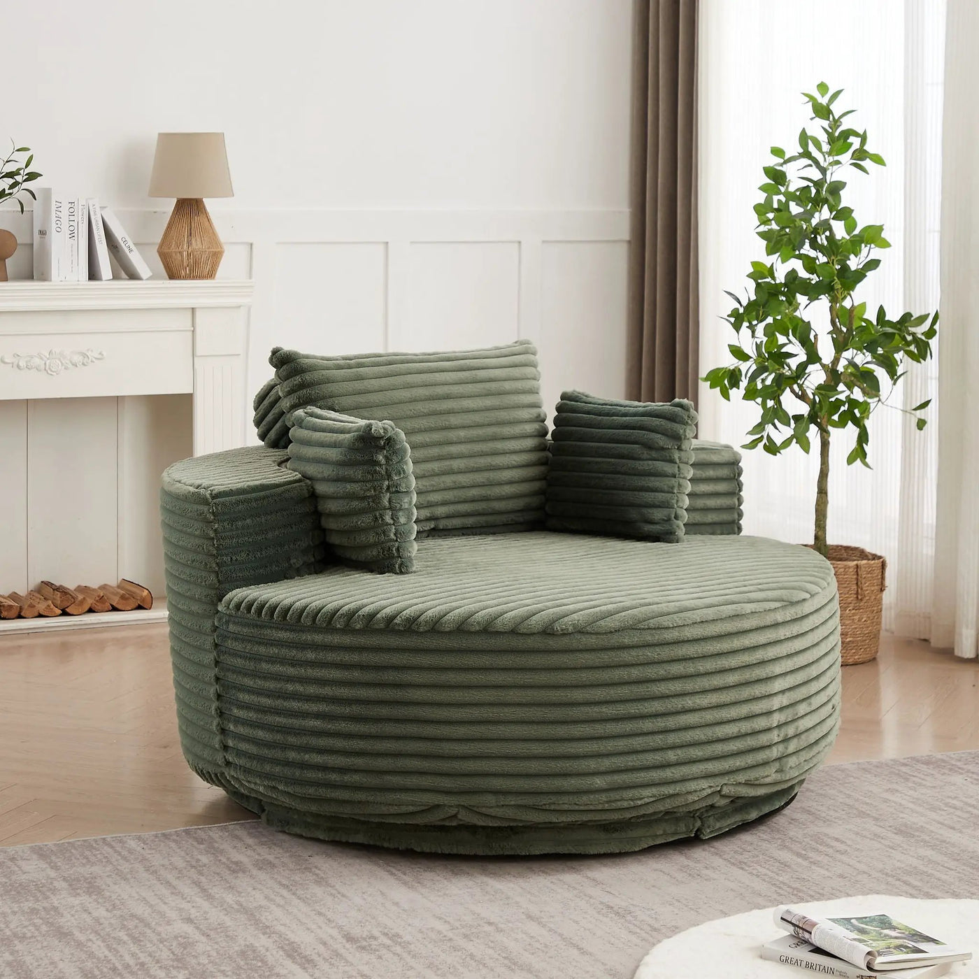 Swivel Chair With 360° Rotation For Living Room by HouseOfZazla