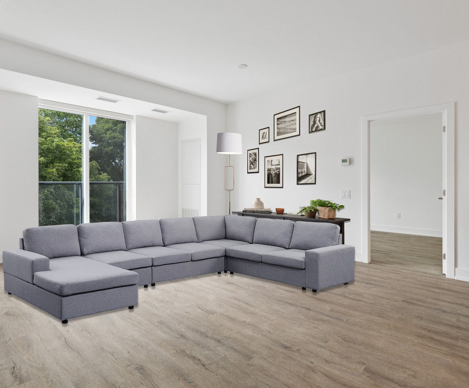 Hayden - 7 Seat Reversible Modular Sectional Sofa Chaise, photo 2 of 10