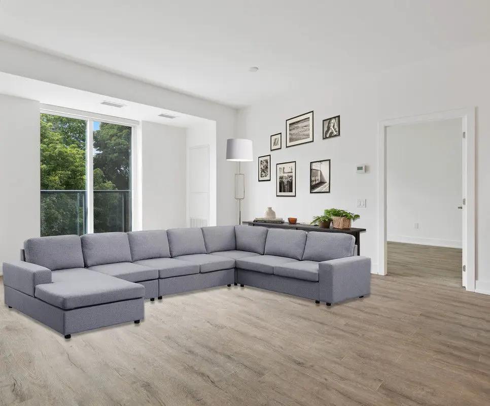 Hayden - 7 Seat Reversible Modular Sectional Sofa Chaise by HouseOfZazla