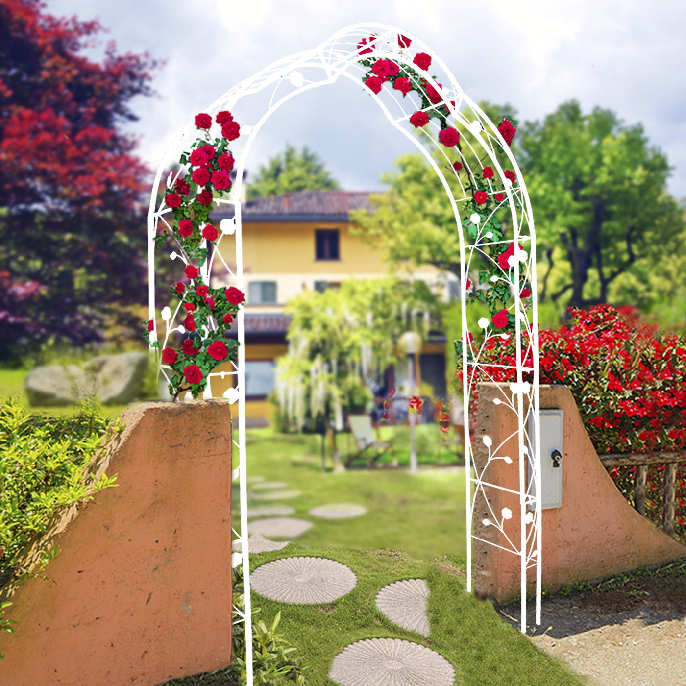 Metal Garden Arch Assemble Freely With 8 Styles Garden Arbor Trellis Climbing Plants Support Rose Arch by Unique Piece Furniture