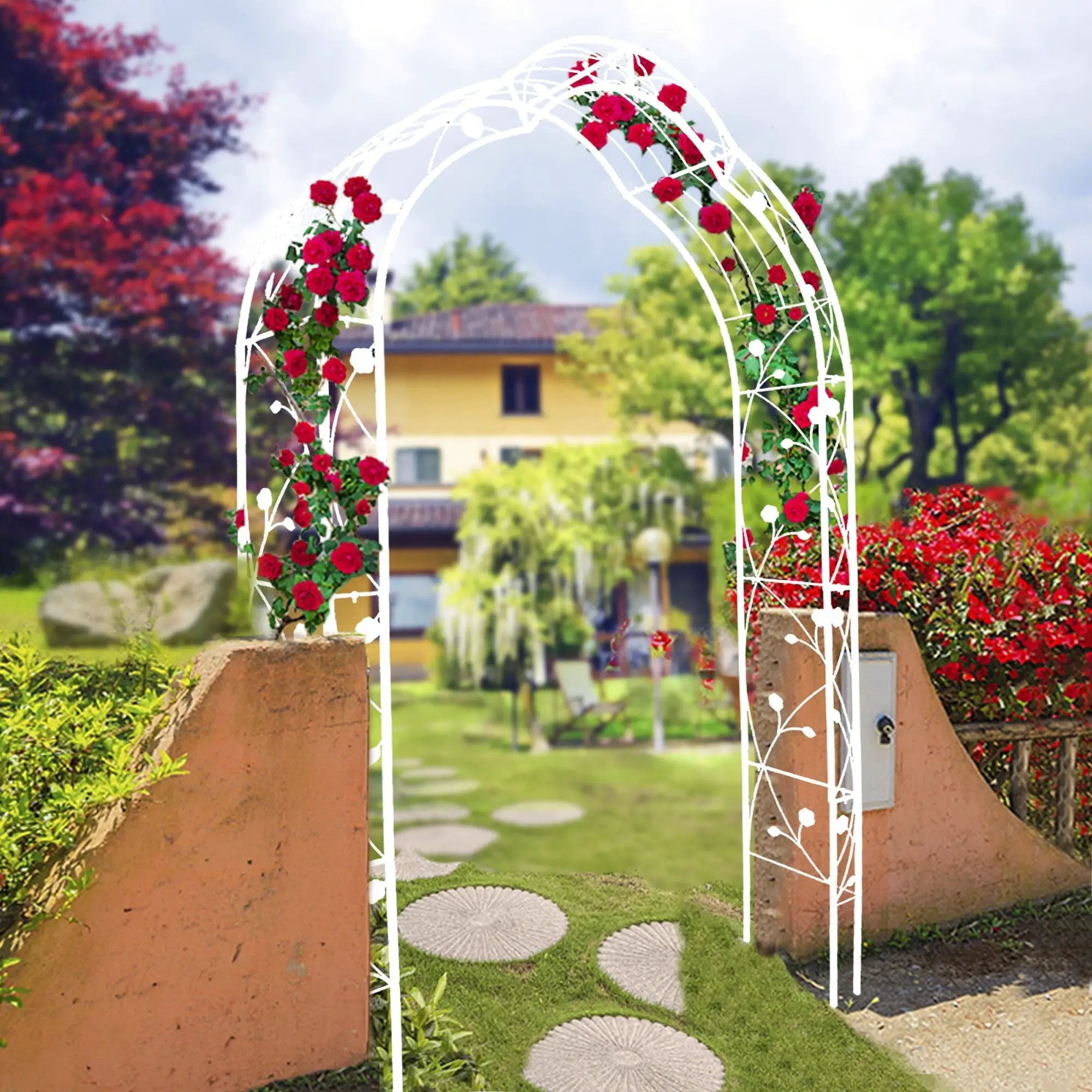 Metal Garden Arch Assemble Freely With 8 Styles Garden Arbor Trellis Climbing Plants Support Rose Arch by Unique Piece Furniture