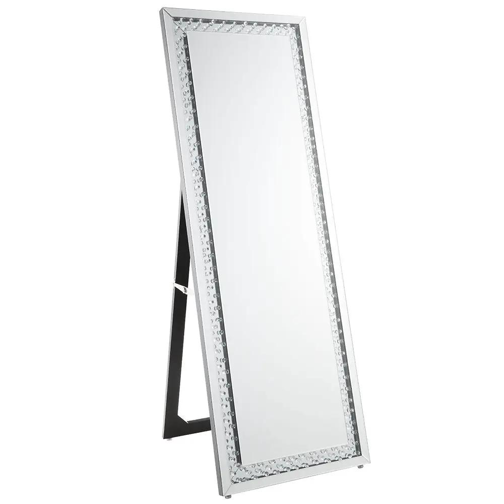 Nysa - Floor Mirror - Mirrored & Faux Crystals by Unique Piece Furniture
