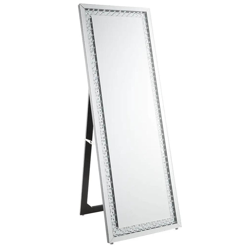 Nysa - Floor Mirror - Mirrored & Faux Crystals by Unique Piece Furniture