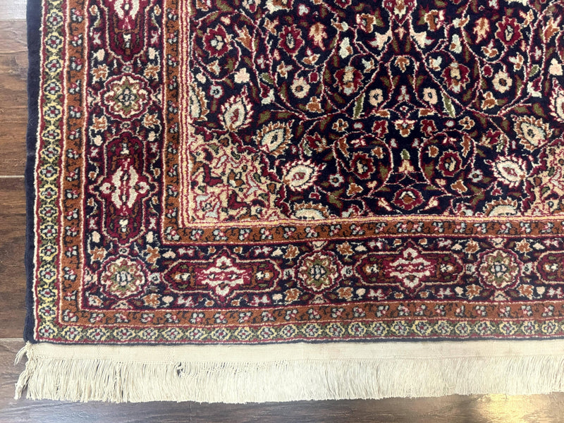 Indo Kashmiri Rug 3x5, Navy Blue, Very Fine 400 KPSI, Pair B by Jewel Rugs