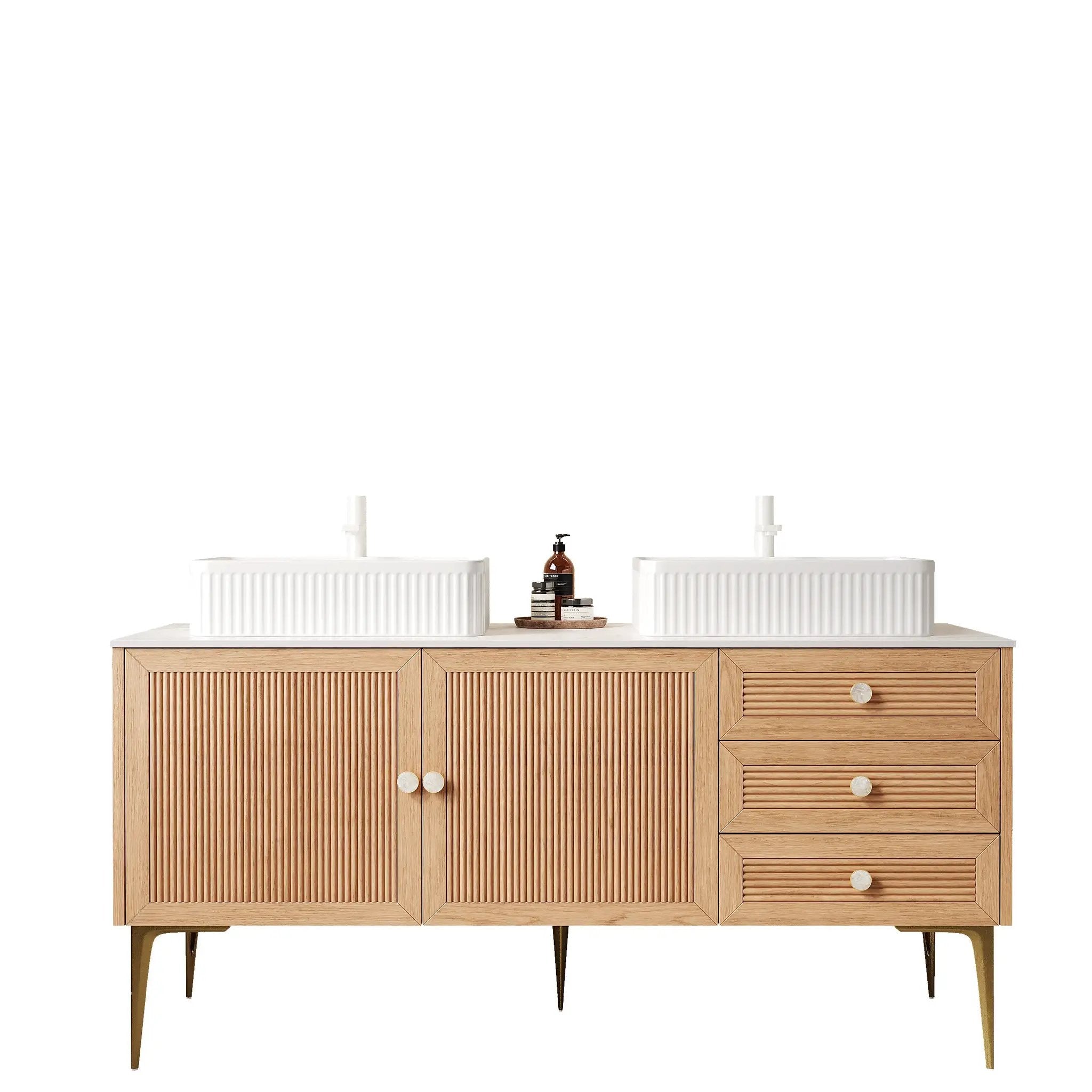 MUNIN 60" Bathroom Vanity with Sinks by HouseOfZazla