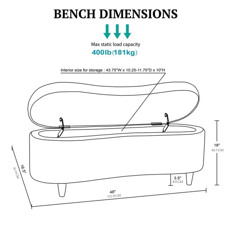 Flip Top Storage Bench by Unique Piece Furniture