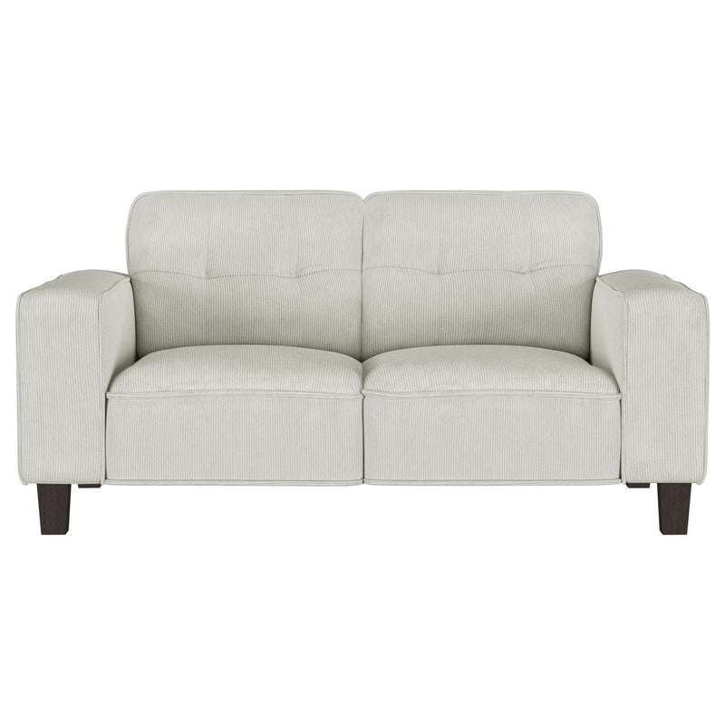 Xana - 2 Piece Upholstered Track Arm Sofa Set - Greige