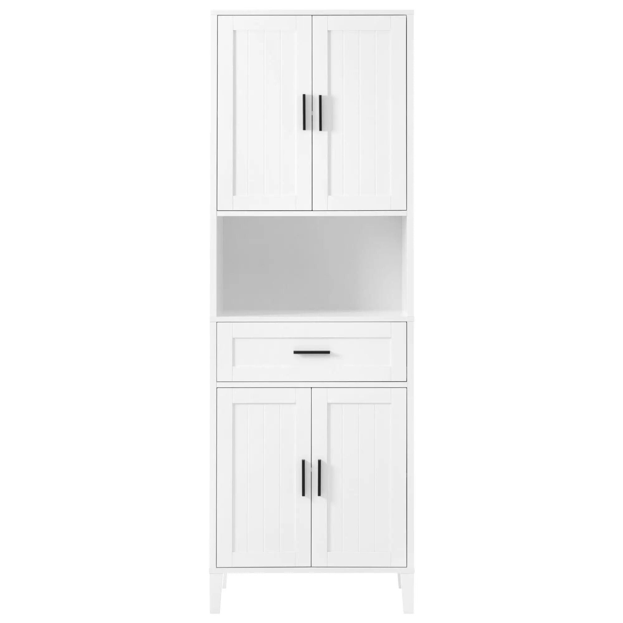 Freestanding Tall Bathroom Cabinet With Soft Close Doors And Adjustable Shelves by Unique Piece Furniture