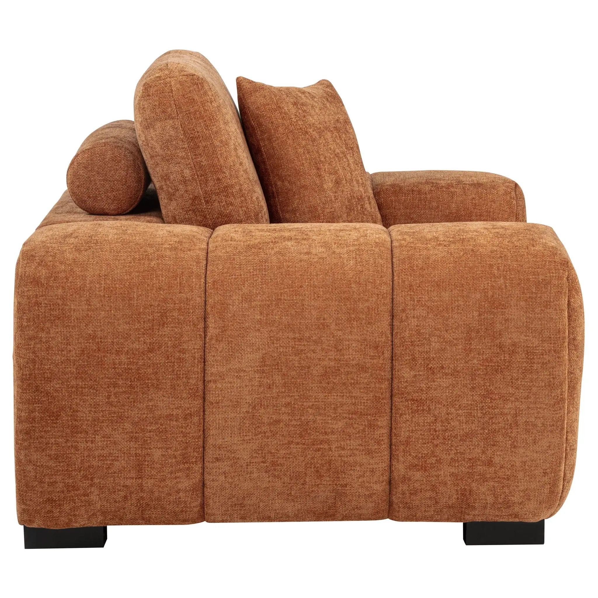 Octavia Upholstered Track Arm Accent Chair Orange by Unique Piece Furniture