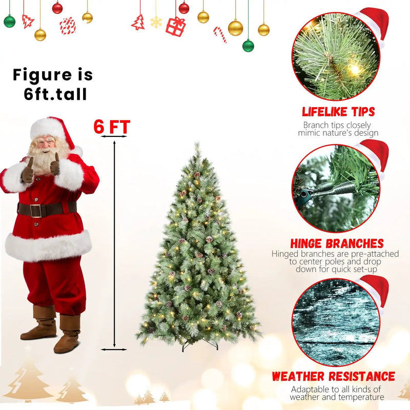 7.5FT Christmas Tree with 450 Warm Lights by HouseOfZazla