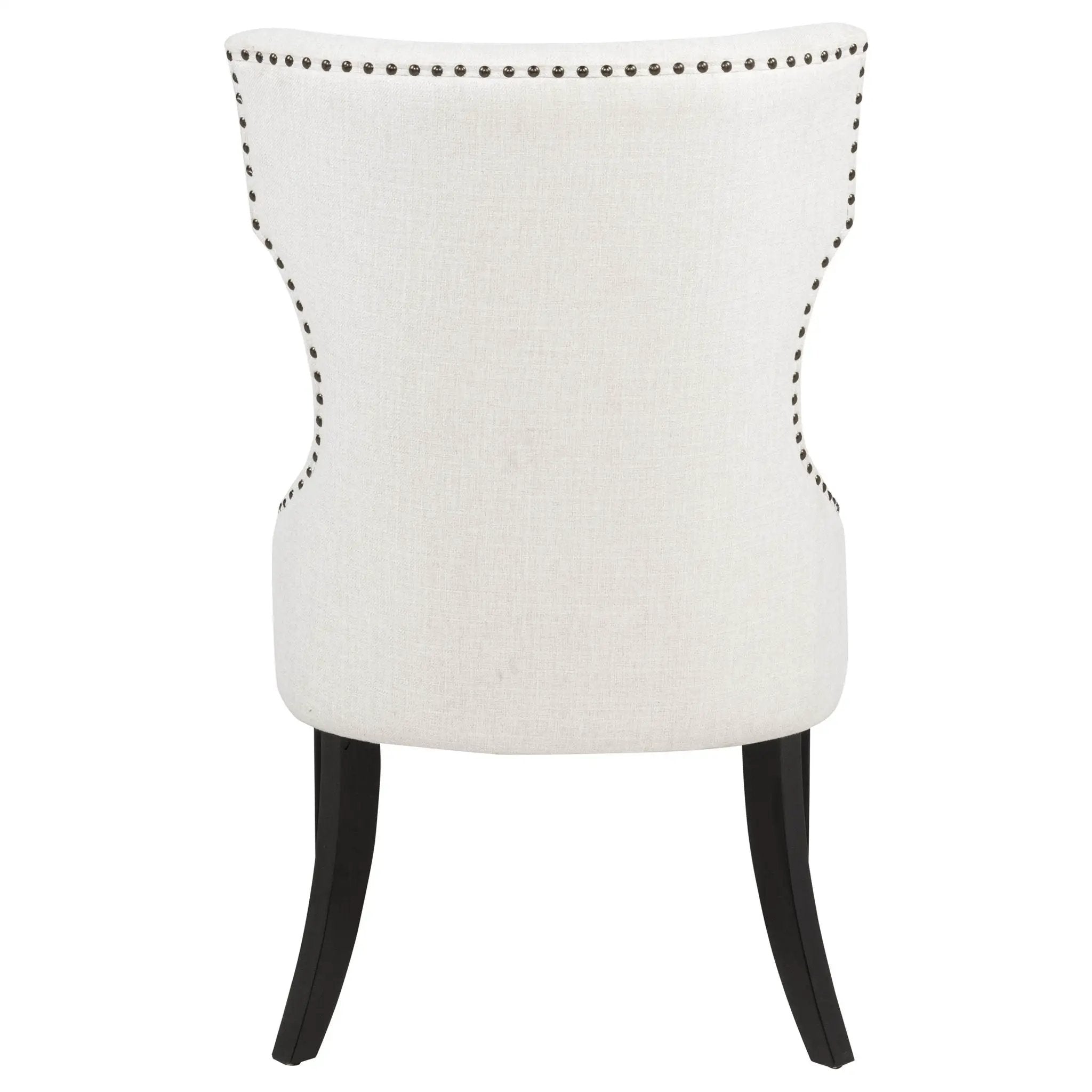 Baney Fabric Upholstered Dining Side Chair Cream and Black by Unique Piece Furniture