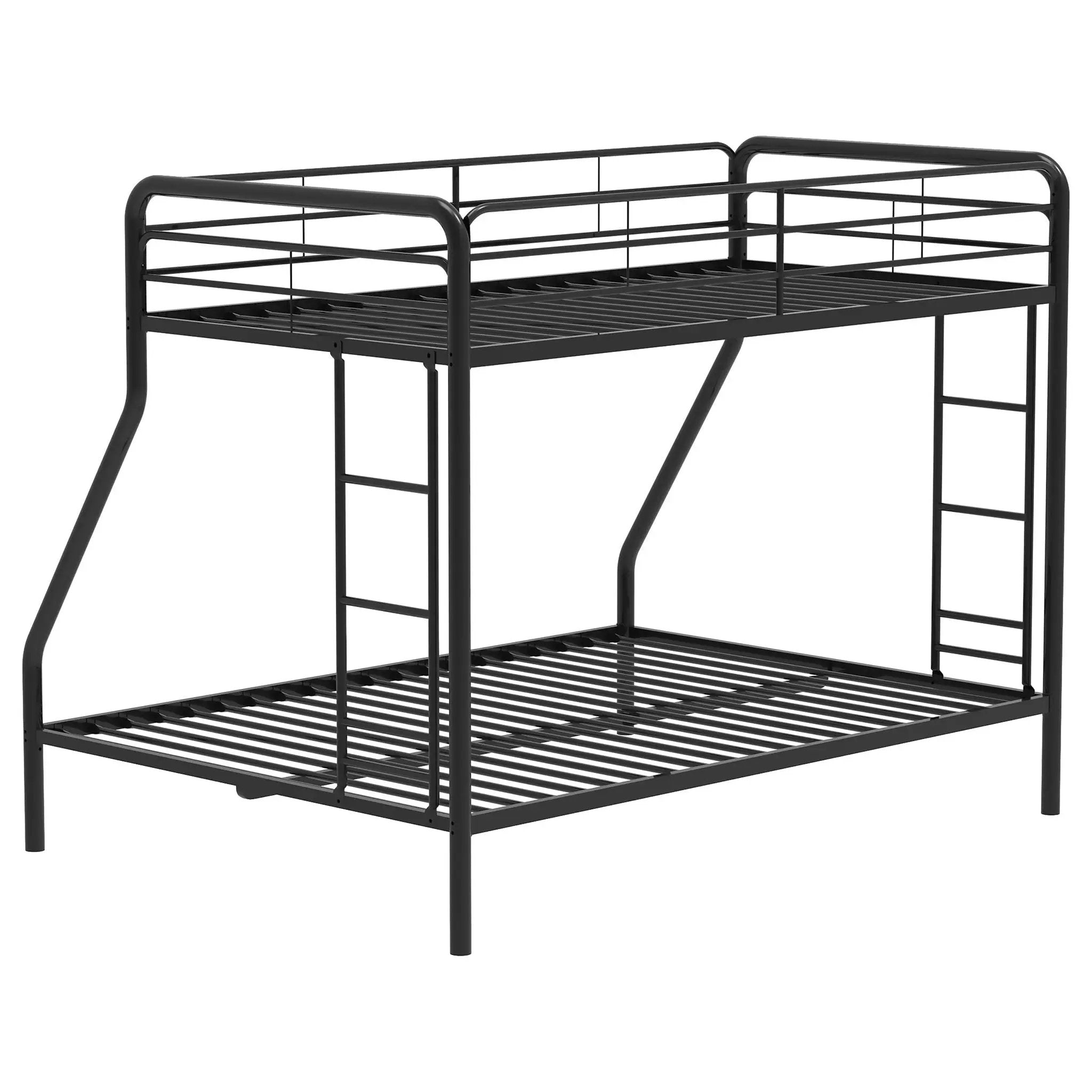 Carson Metal Twin Over Full Bunk Bed Glossy Black by Unique Piece Furniture