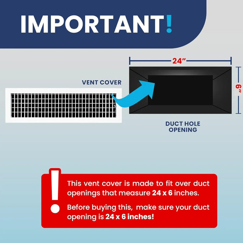 AC Register Vent Cover - Adjustable Aluminum HVAC Grille by HouseOfZazla