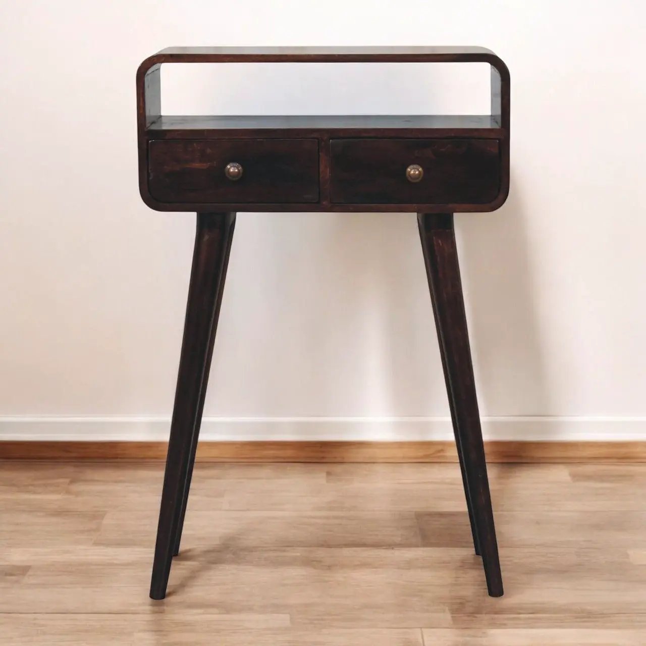 Solid Wood Curved Console Table by Unique Piece Furniture