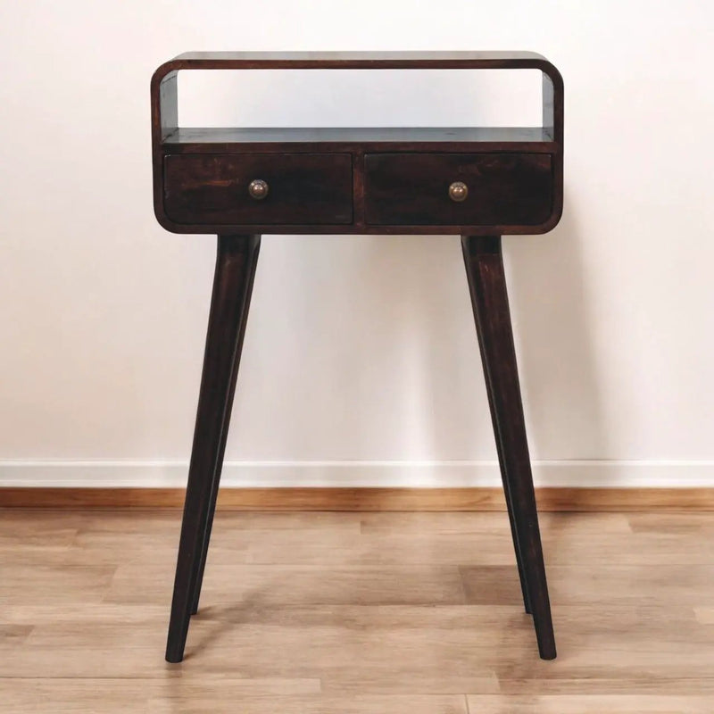 Solid Wood Curved Console Table by Unique Piece Furniture