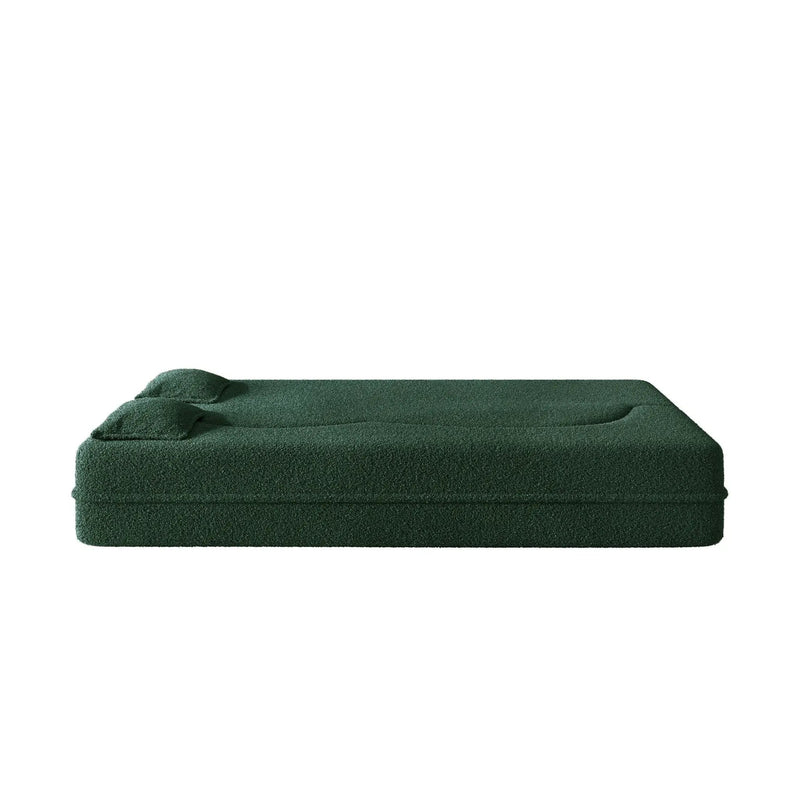Modern Floor Sleeper Sofa Bed With 2 Pillows, Convertible Twin Size Folding Mattress For Living Room by HouseOfZazla